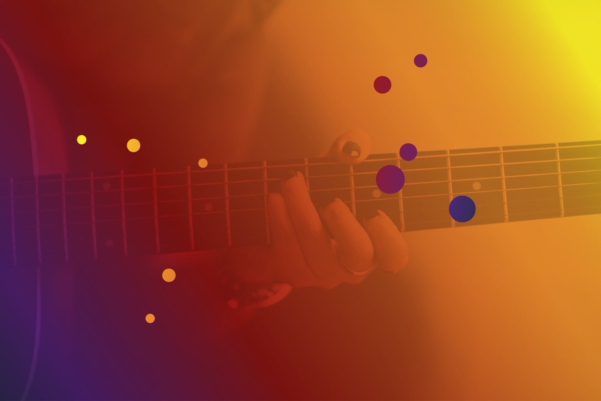Playing guitar fretboard 1